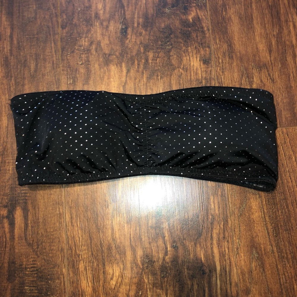 Black & Silver Polka-Dot Bandeau Size M